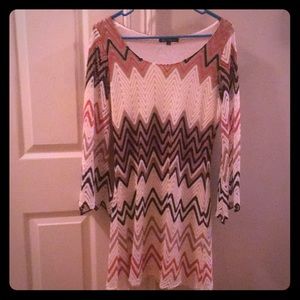 Fall diagonal knit dress